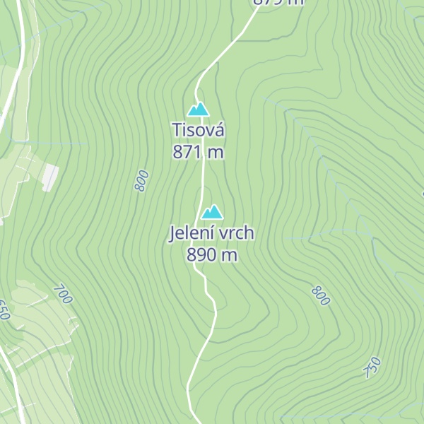 Map of Jelení vrch