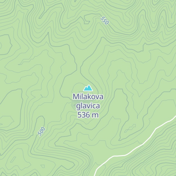 Map of Milakova glavica