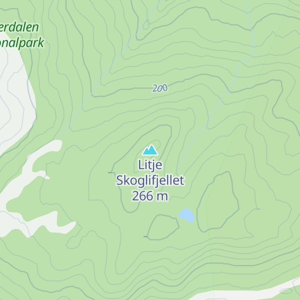 Map of Litje Skoglifjellet