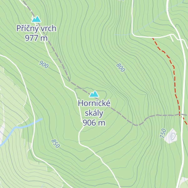 Map of Hornické skály