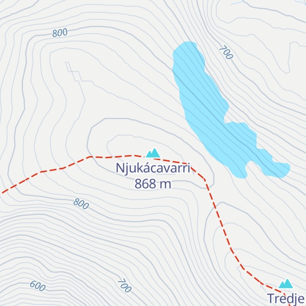 Map of Njukácavarri