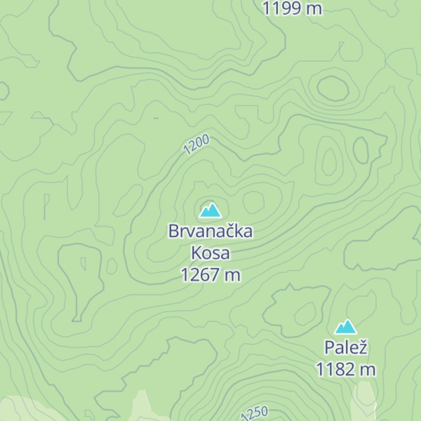 Map of Brvanačka Kosa