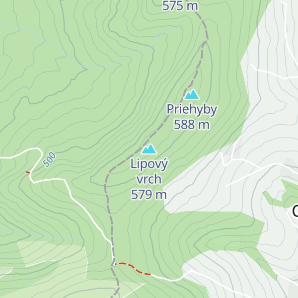 Map of Lipový vrch
