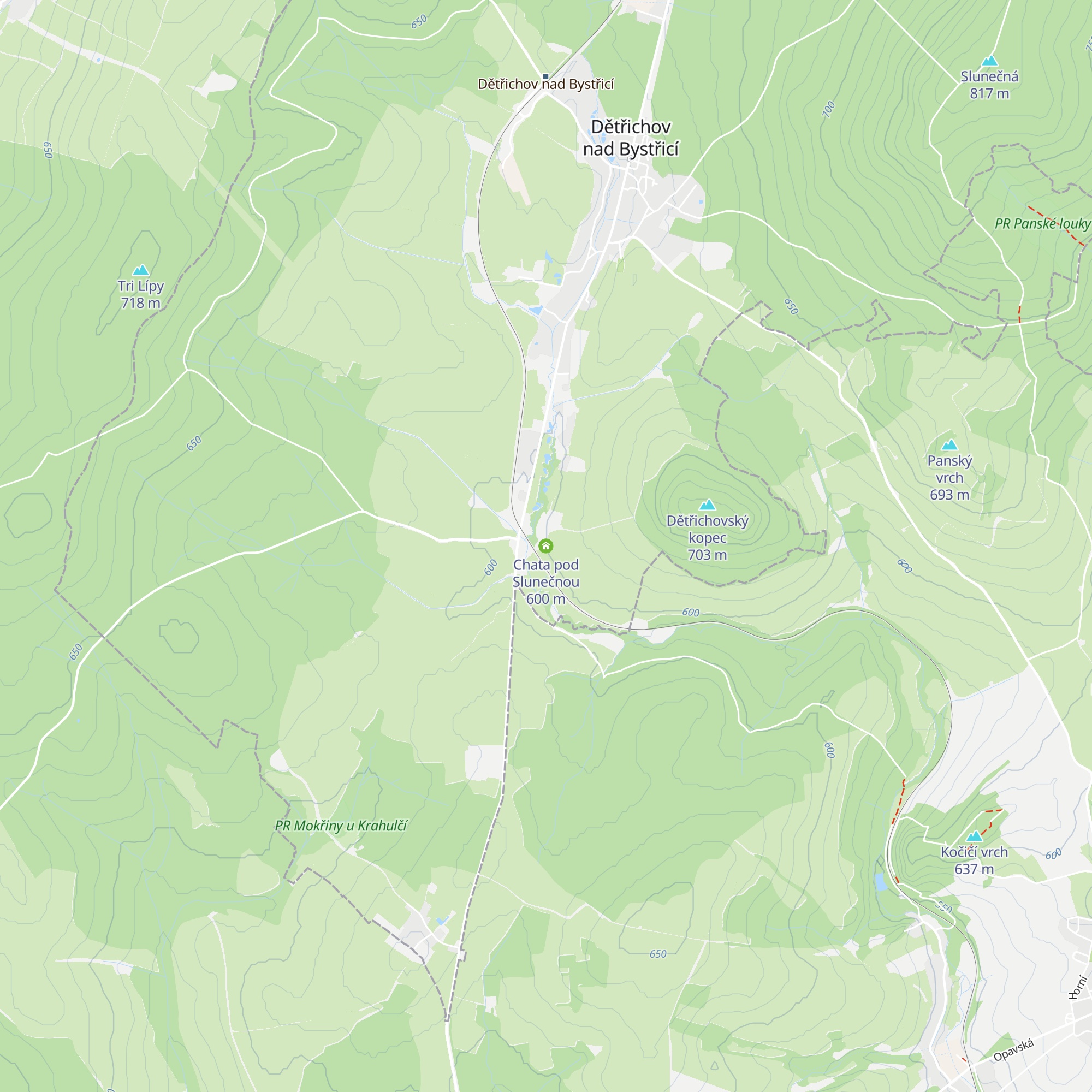 Chata pod Slunečnou map