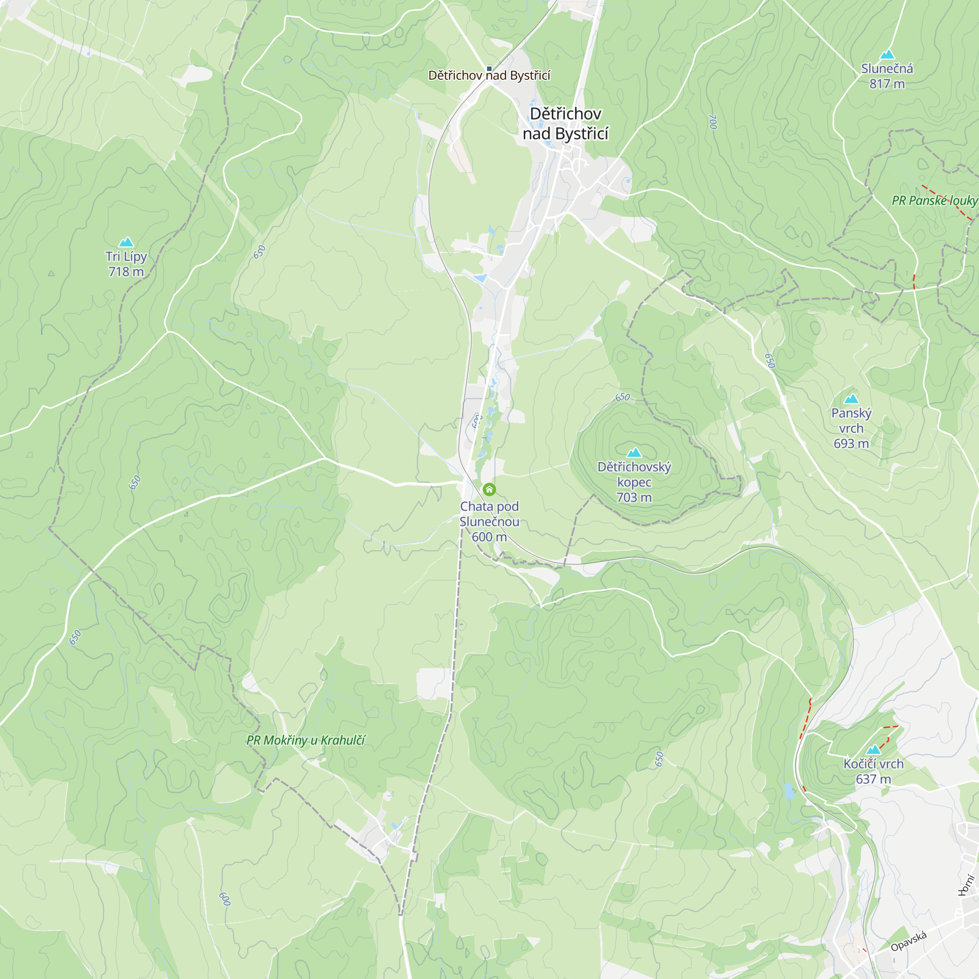 Chata pod Slunečnou map