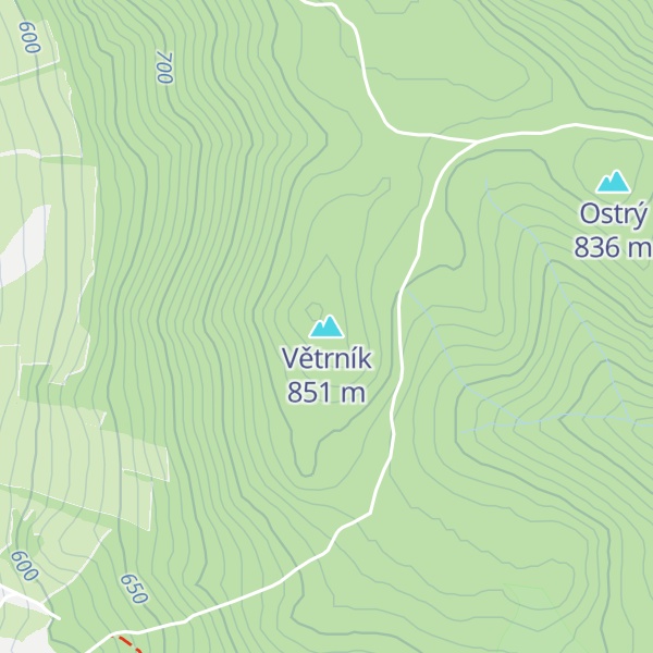 Map of Větrník