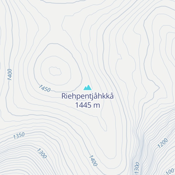 Map of Riehpentjåhkkå