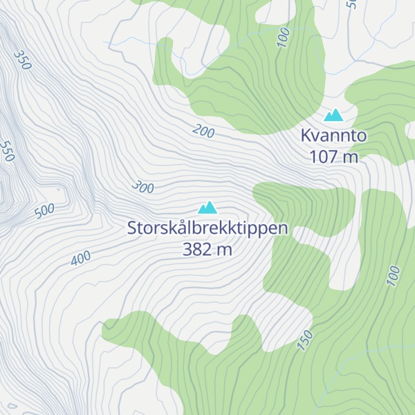 Map of Storskålbrekktippen