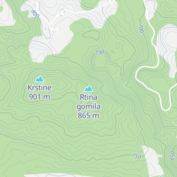 Map of Rtina gomila