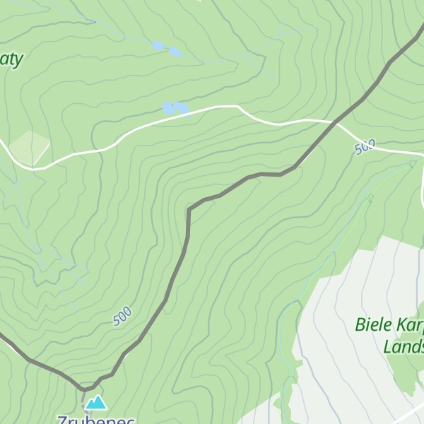 Map of Osypné hory