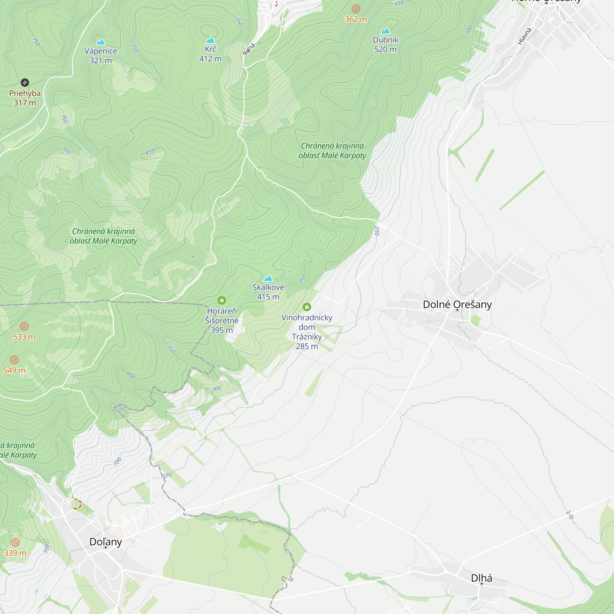 Vinohradnícky dom Trázniky map