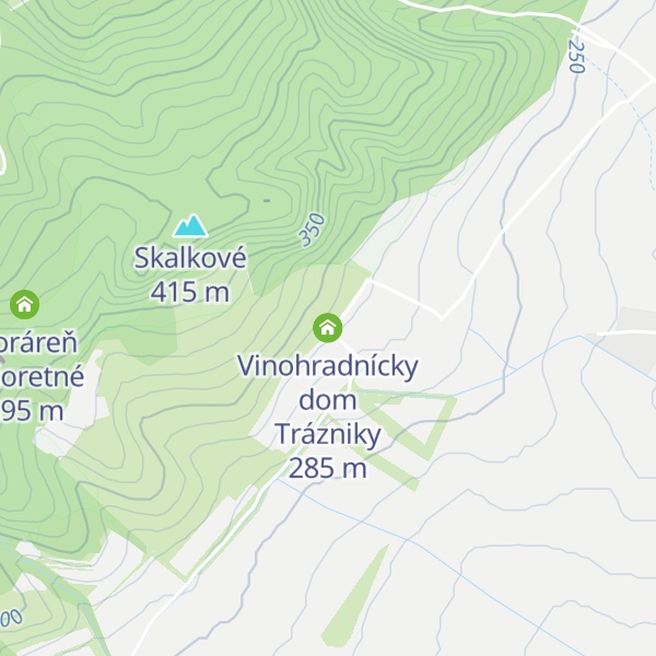 Map of Vinohradnícky dom Trázniky