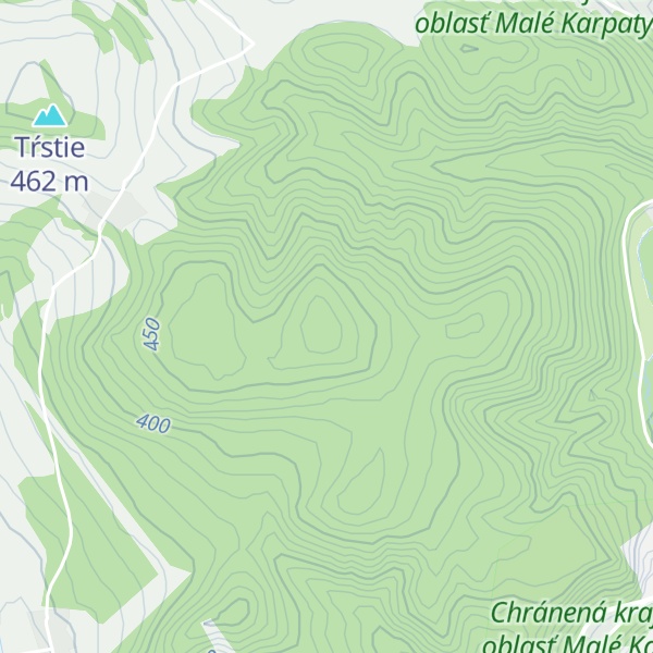 Map of Javorový vrch