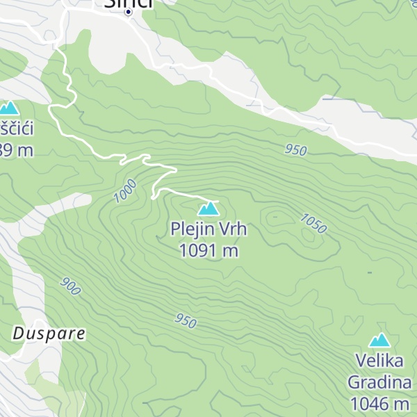 Map of Plejin Vrh