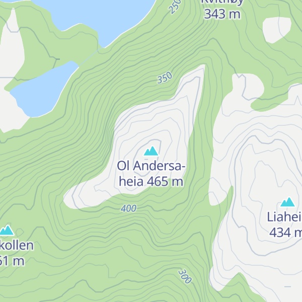 Map of Ol Andersa-heia