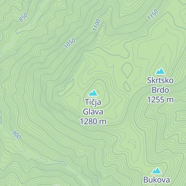 Map of Tičja Glava