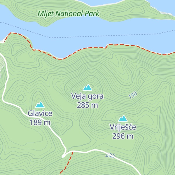 Map of Veja gora
