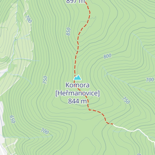Map of Komora [Heřmanovice]