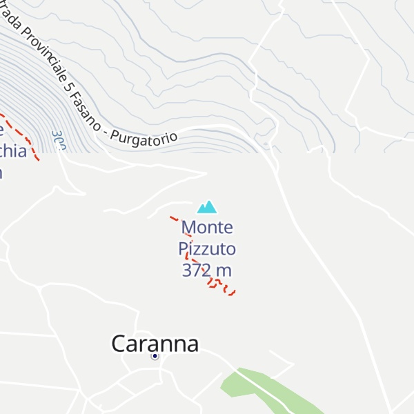 Map of Monte Pizzuto