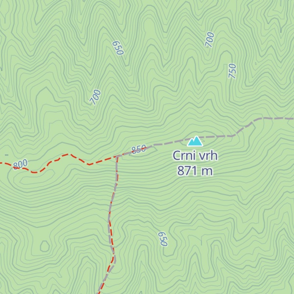 Map of Planinarsko sklonište "Crni vrh"