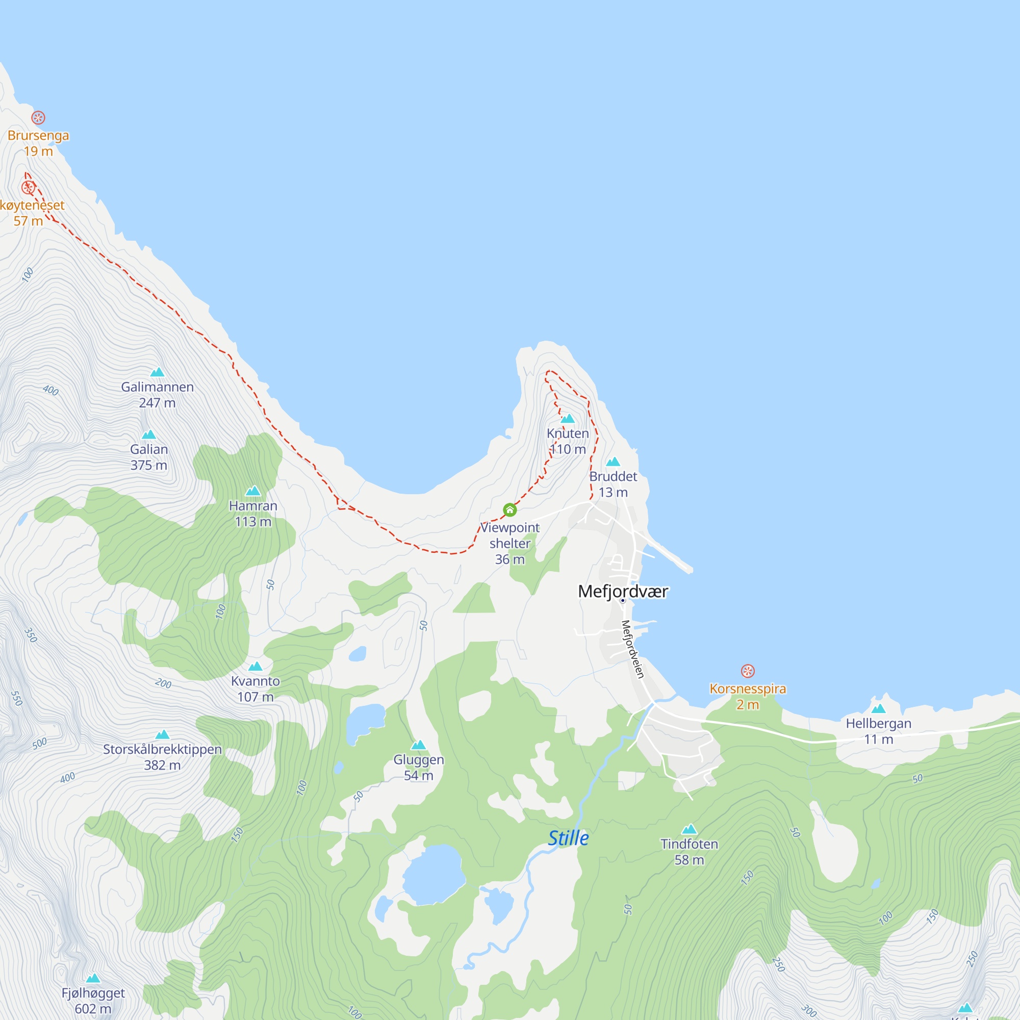 Viewpoint shelter map