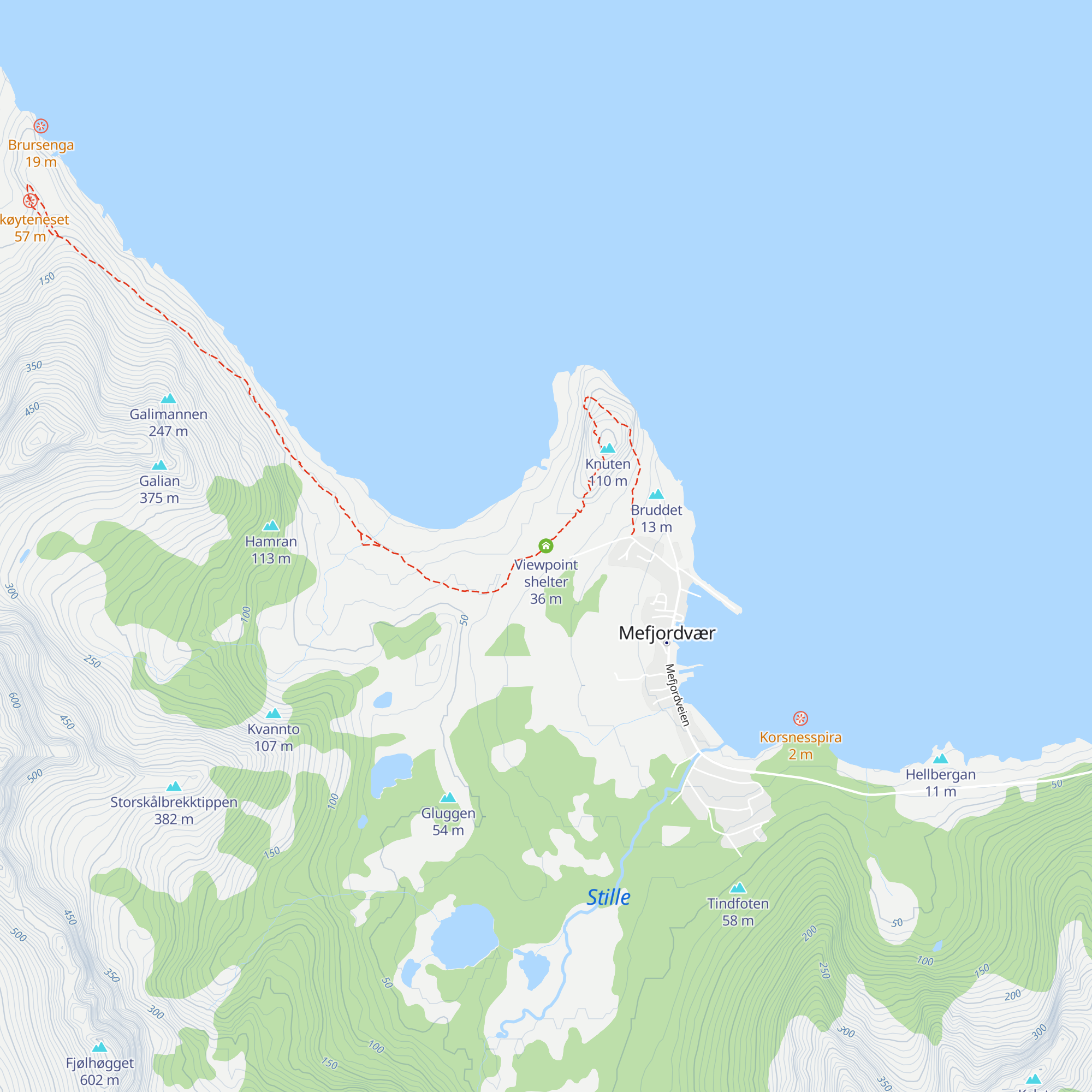 Viewpoint shelter map
