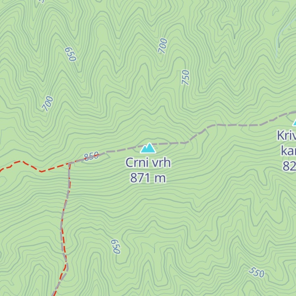 Map of Crni vrh