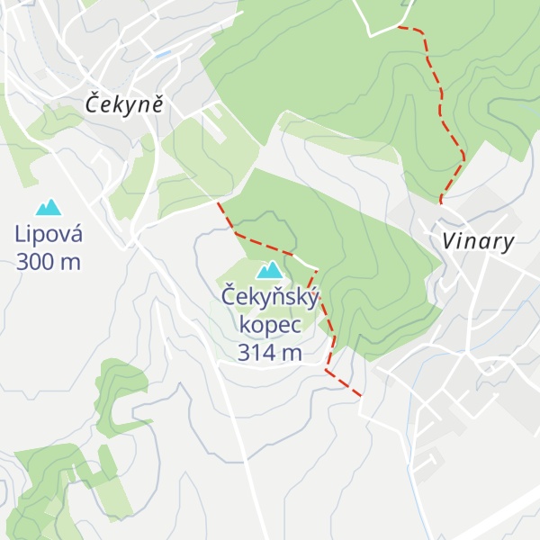 Map of Čekyňský kopec