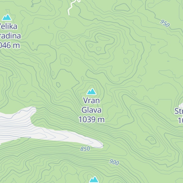 Map of Vran Glava