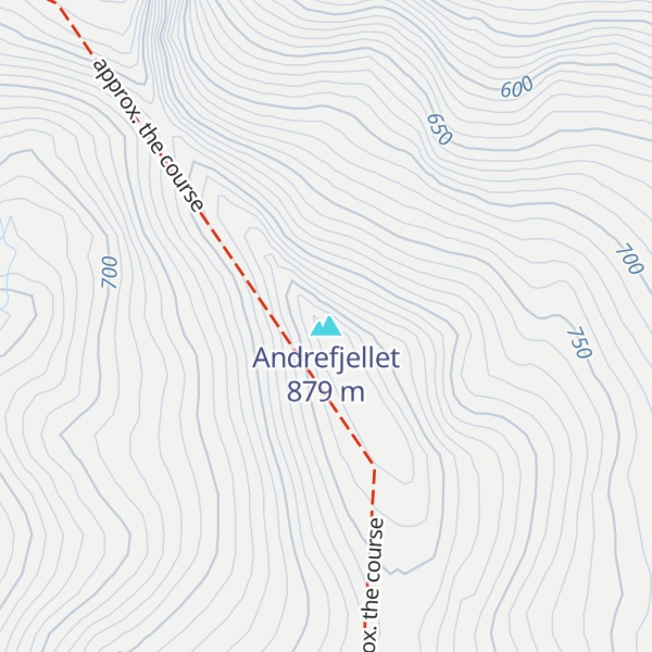 Map of Andrefjellet