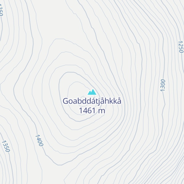Map of Goabddátjåhkkå