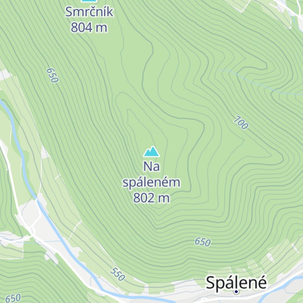 Map of Na spáleném
