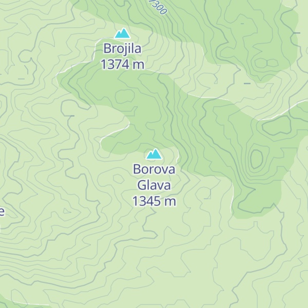Map of Borova Glava