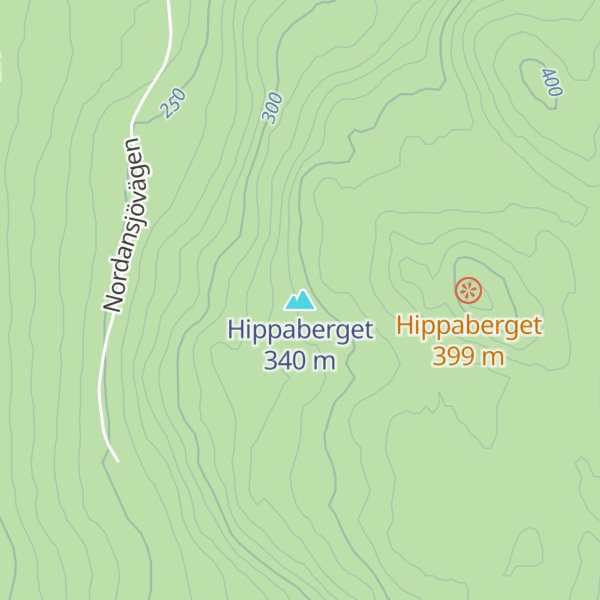 Map of Hippaberget