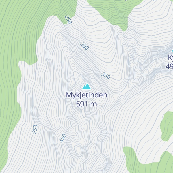 Map of Mykjetinden