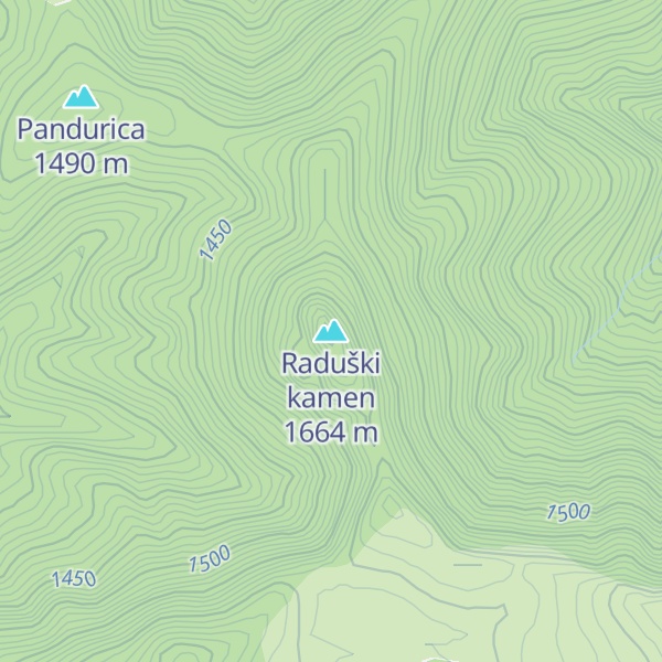 Map of Raduški kamen