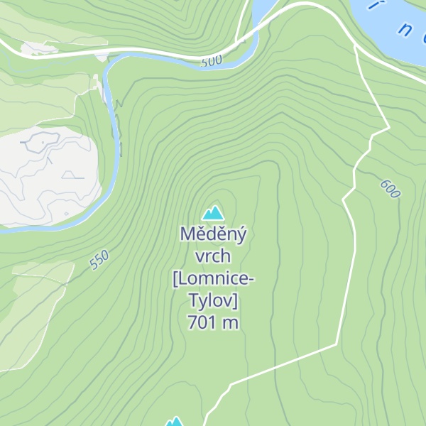 Map of Měděný vrch [Lomnice-Tylov]