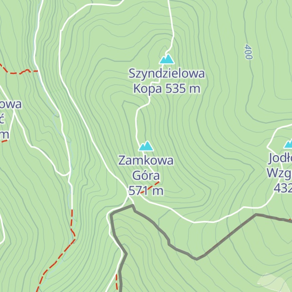 Map of Zamkowa Góra
