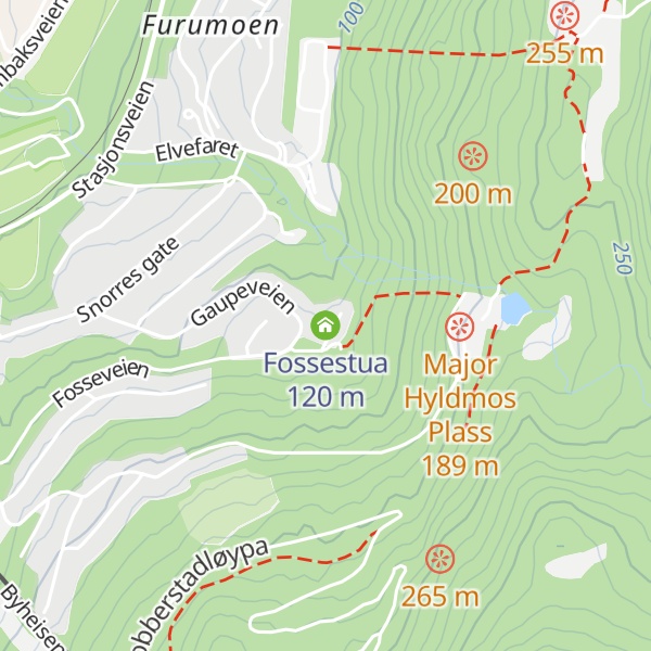 Map of Fossestua