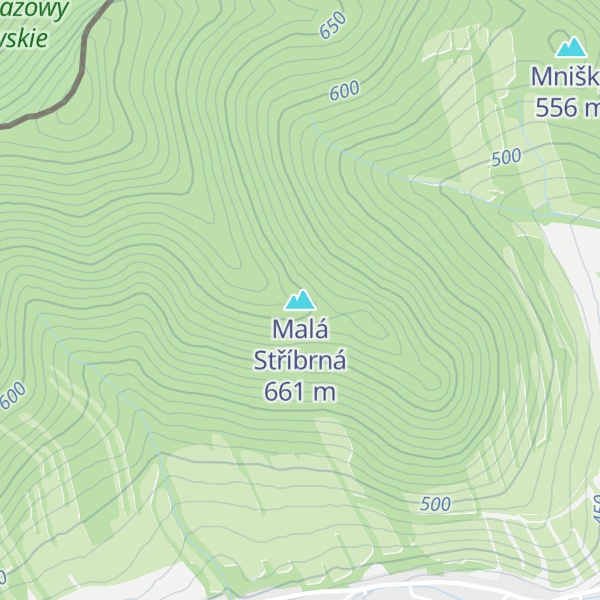 Map of Malá Stříbrná