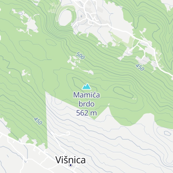 Map of Mamića brdo