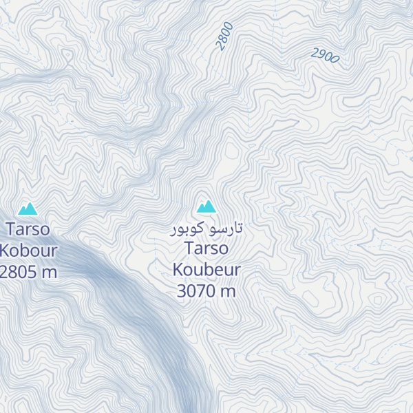 Map of تارسو كوبور Tarso Koubeur