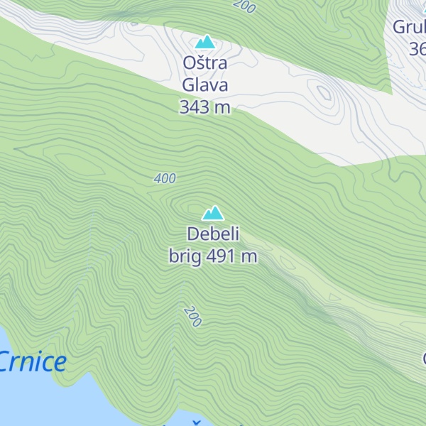 Map of Debeli brig