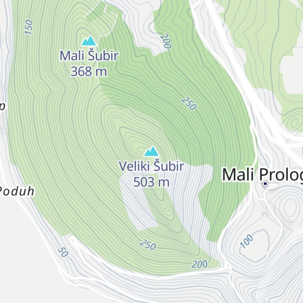 Map of Veliki Šubir