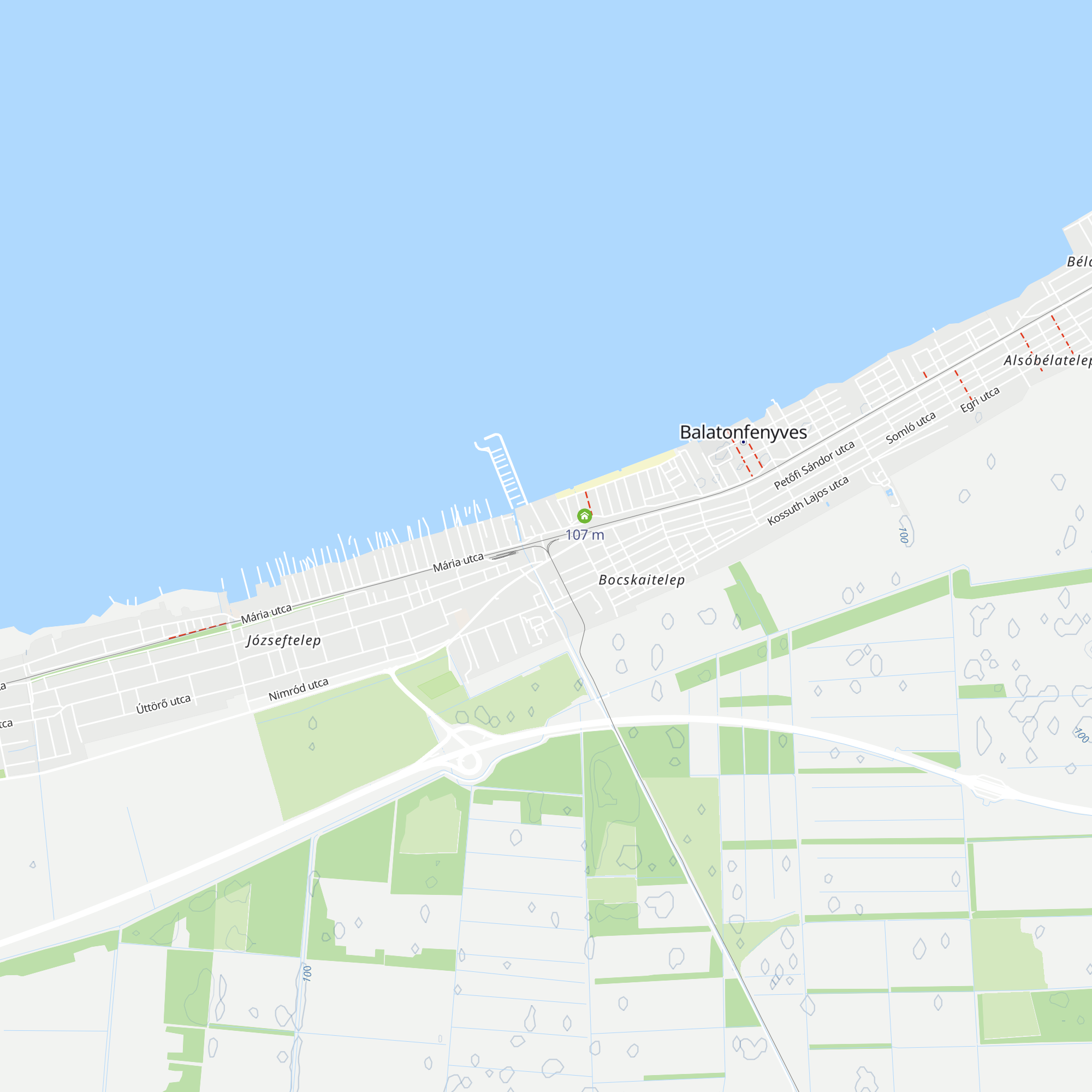 Balatonfenyves GV map