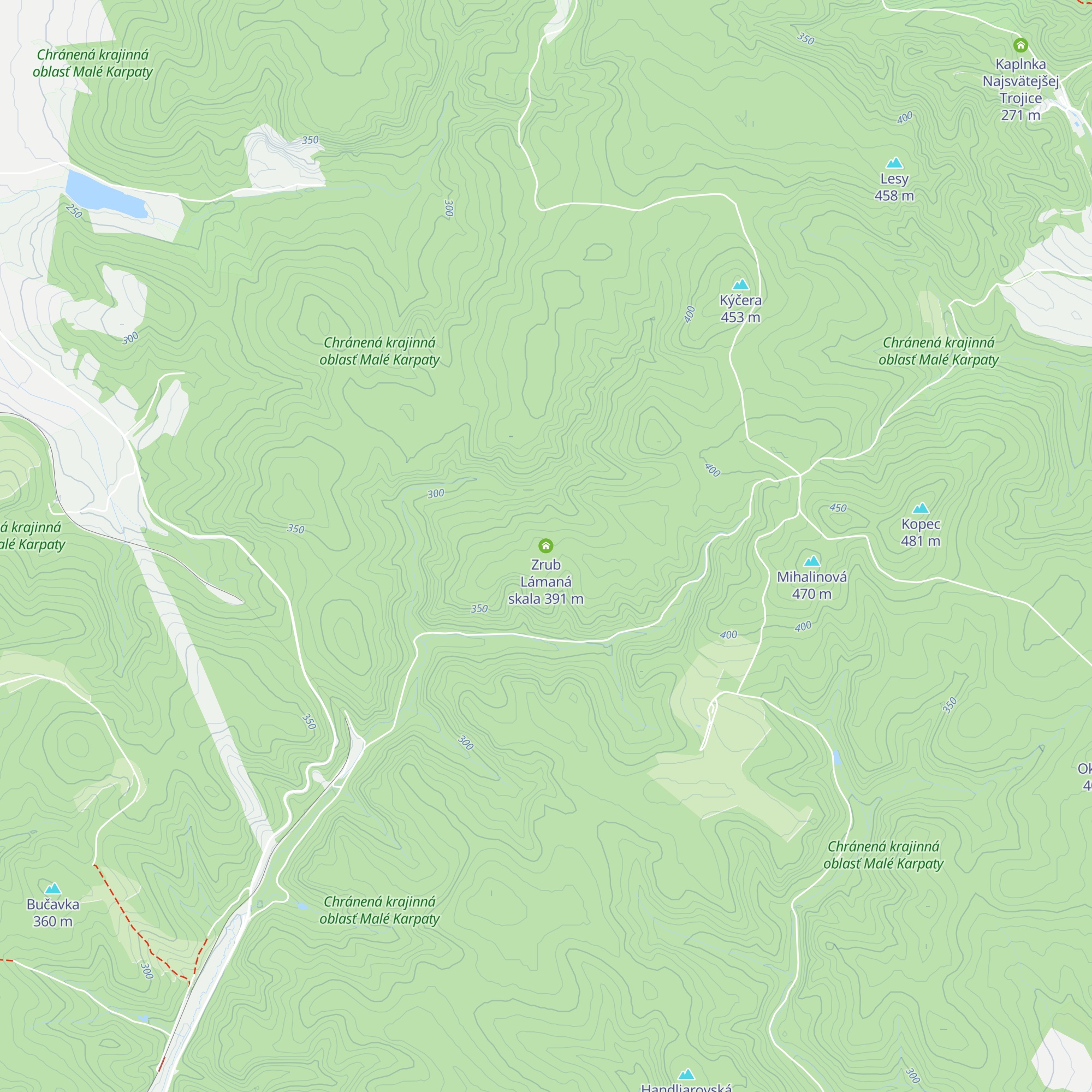 Zrub Lámaná skala map