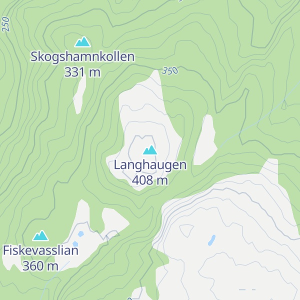 Map of Langhaugen
