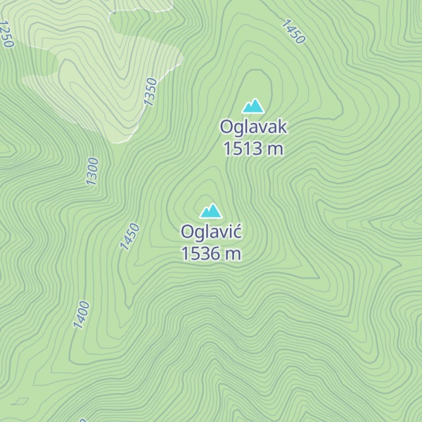 Map of Oglavić