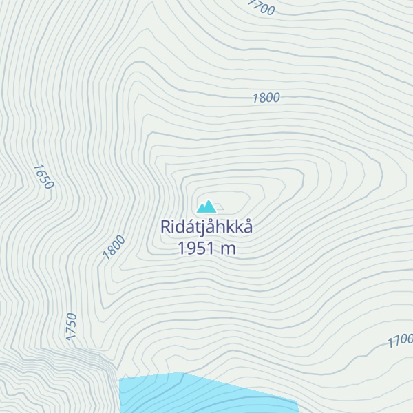 Map of Ridátjåhkkå