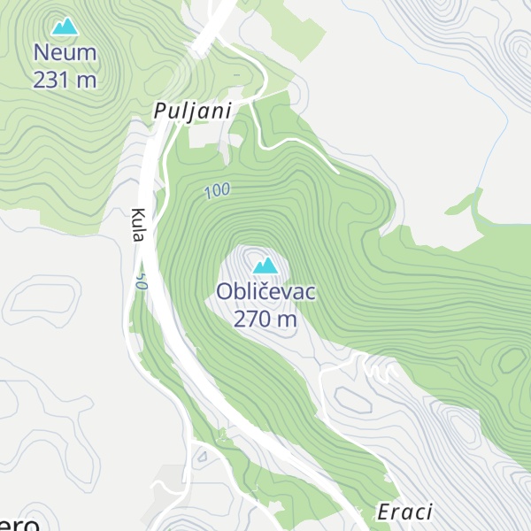 Map of Obličevac